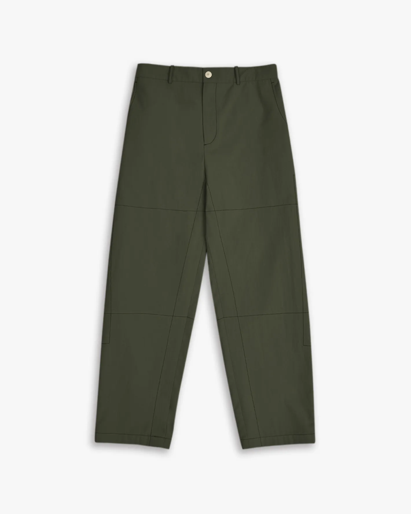 Outlet All-Cotton Ankle-Length Pants Man Standard Trousers