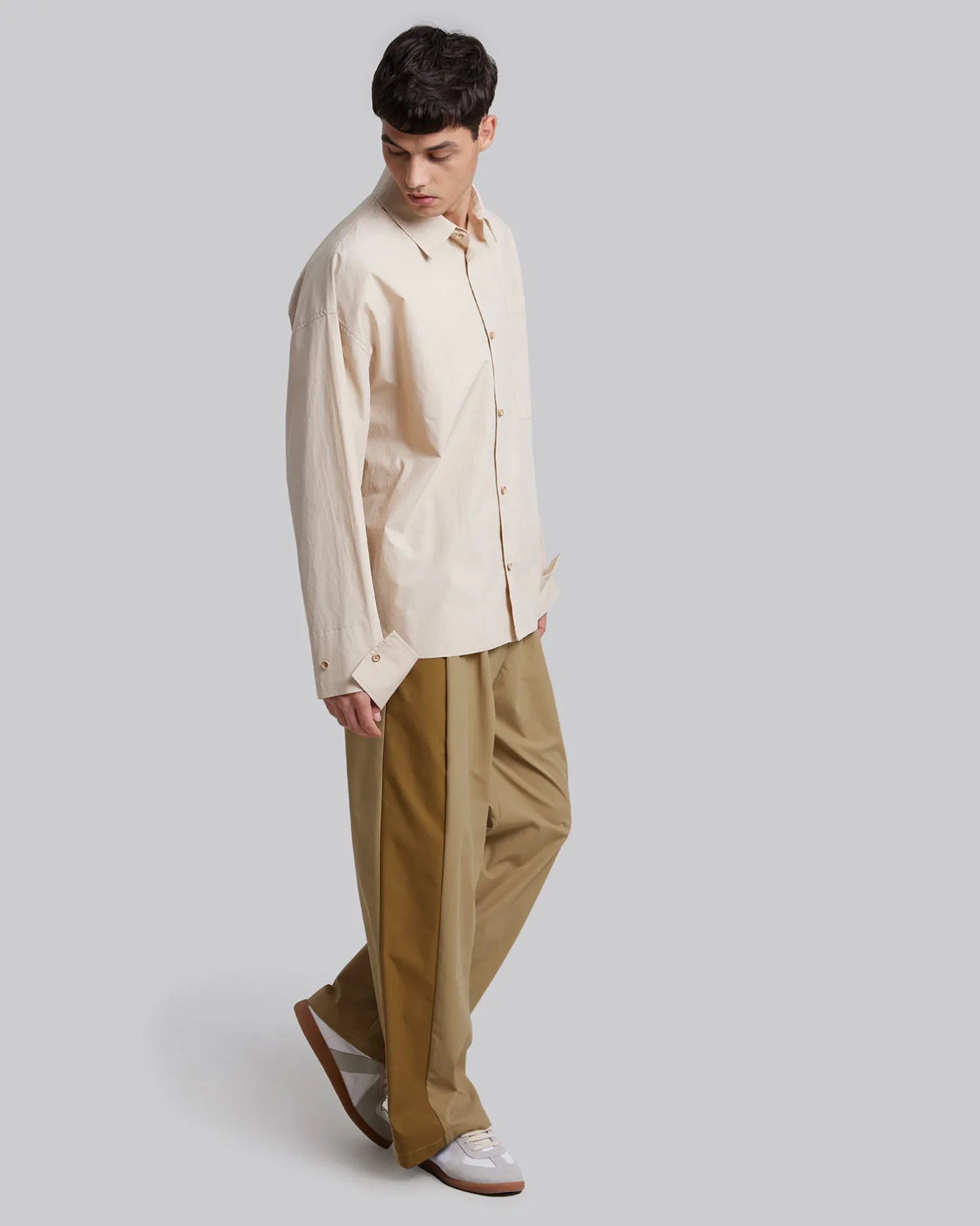 Cheap Baggy Paneled Pants Man Standard Trousers