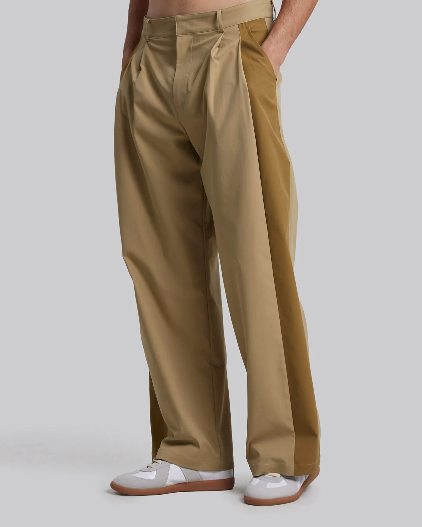 Cheap Baggy Paneled Pants Man Standard Trousers