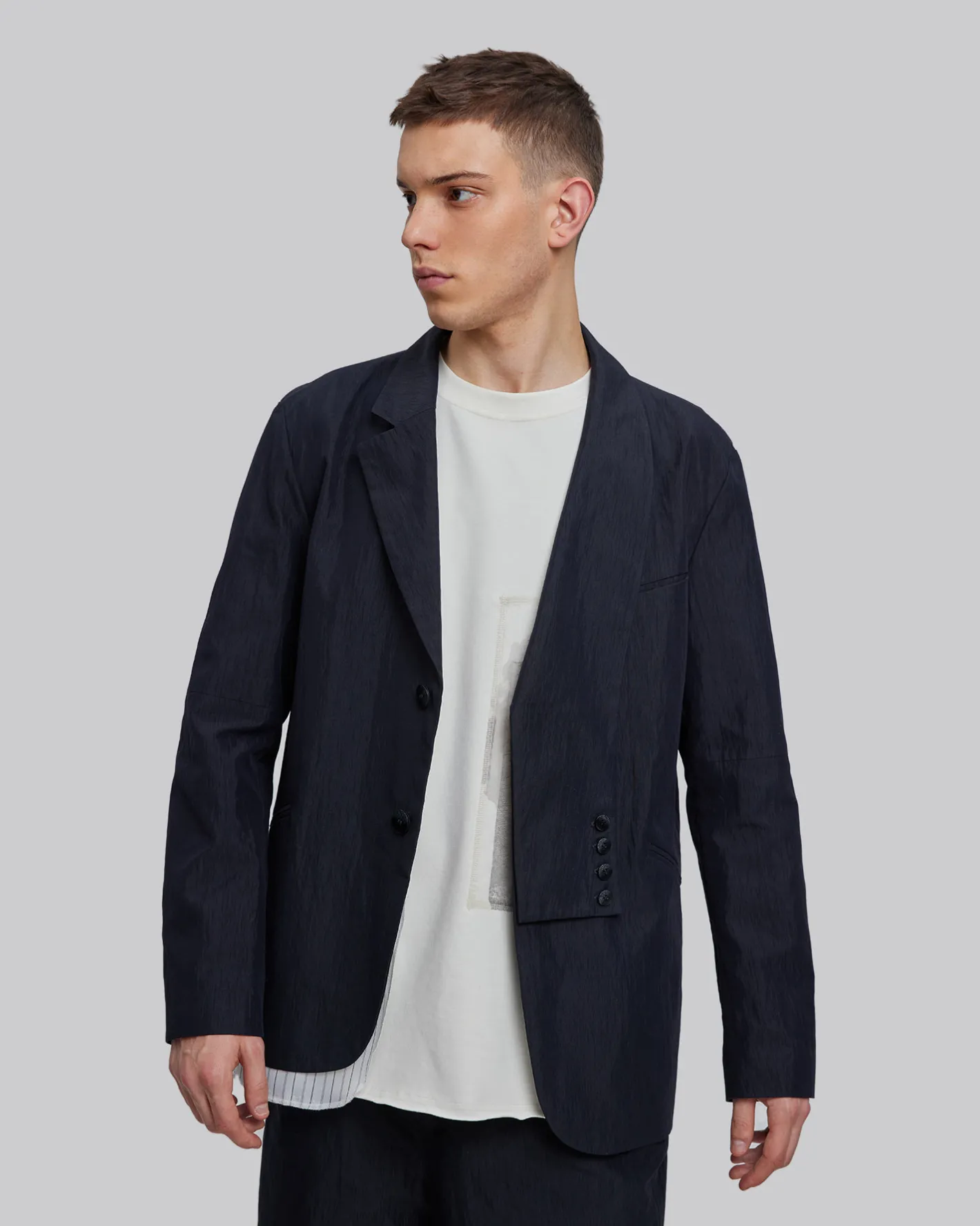 Cheap Button-Lapeled Blazer Man Blazer