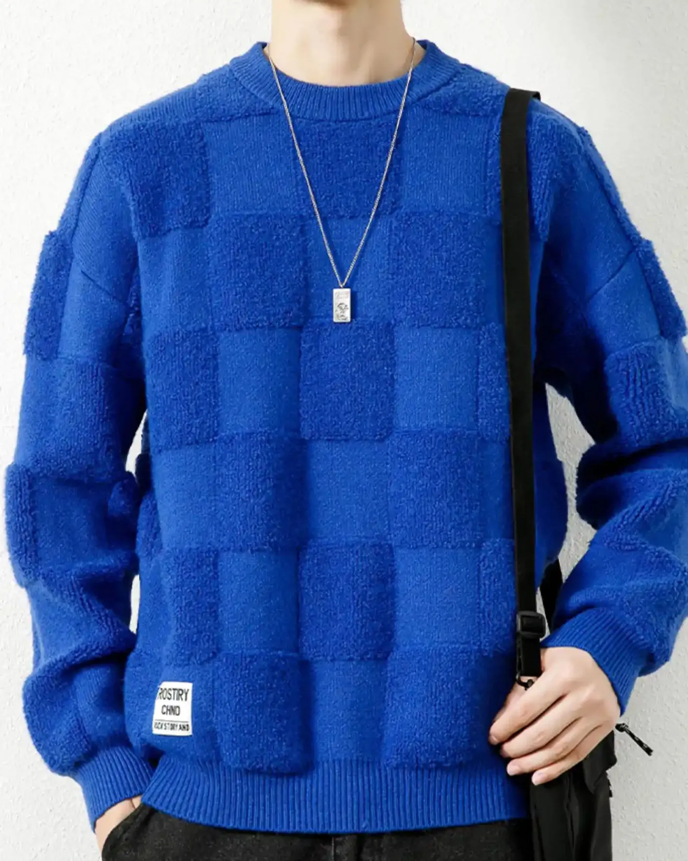 Best Checked Crewneck Jumper Man Standard