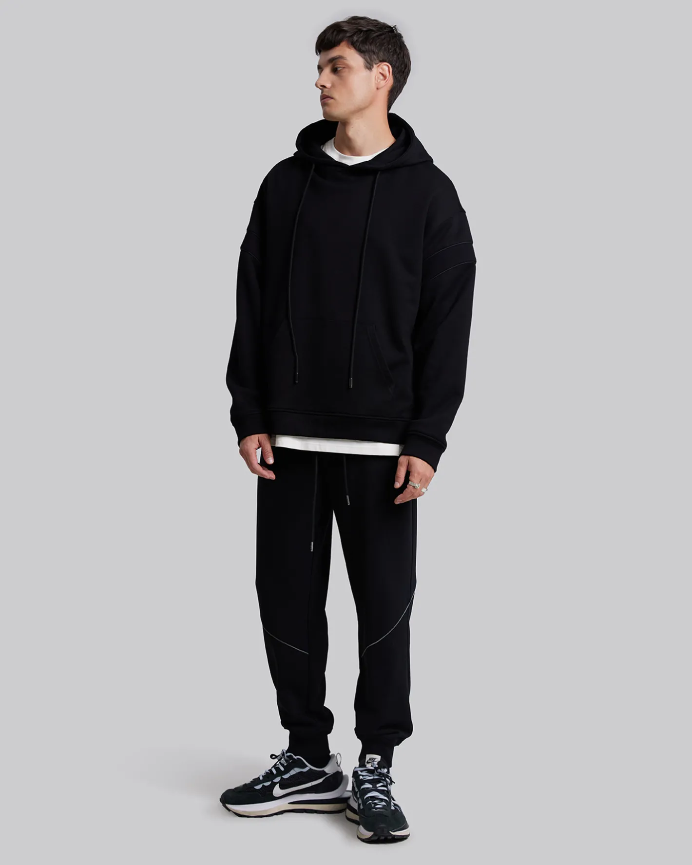 Discount Cotton Paneled Hoodie Man Standard