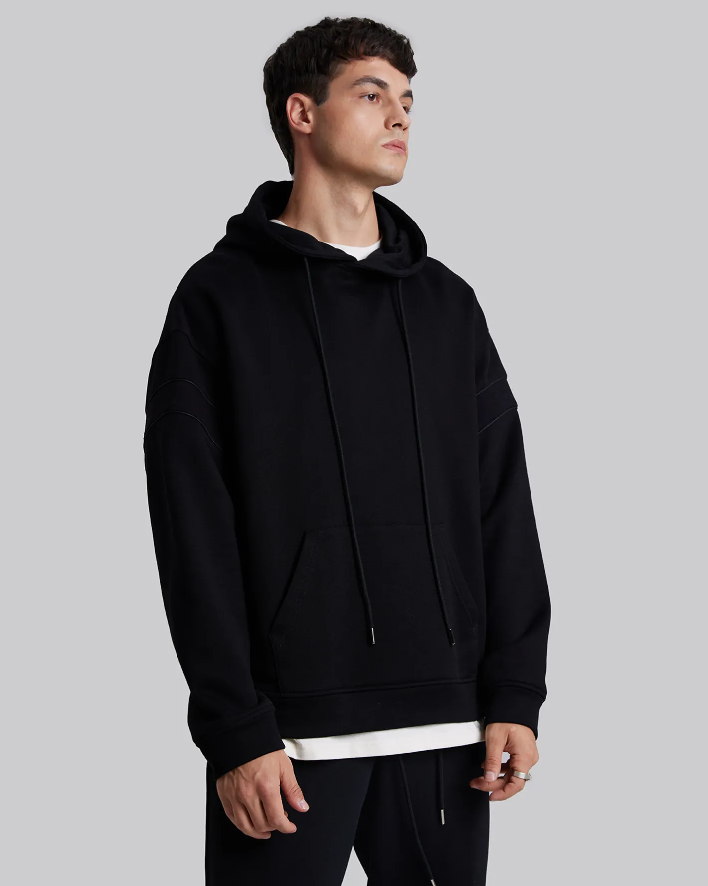 Discount Cotton Paneled Hoodie Man Standard