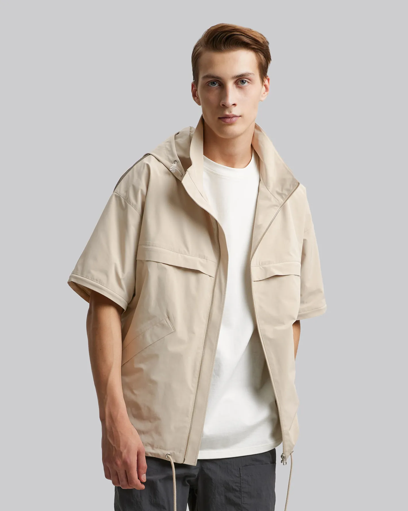 Cheap 1 × Detachable-Sleeved Windbreaker Man Blazer