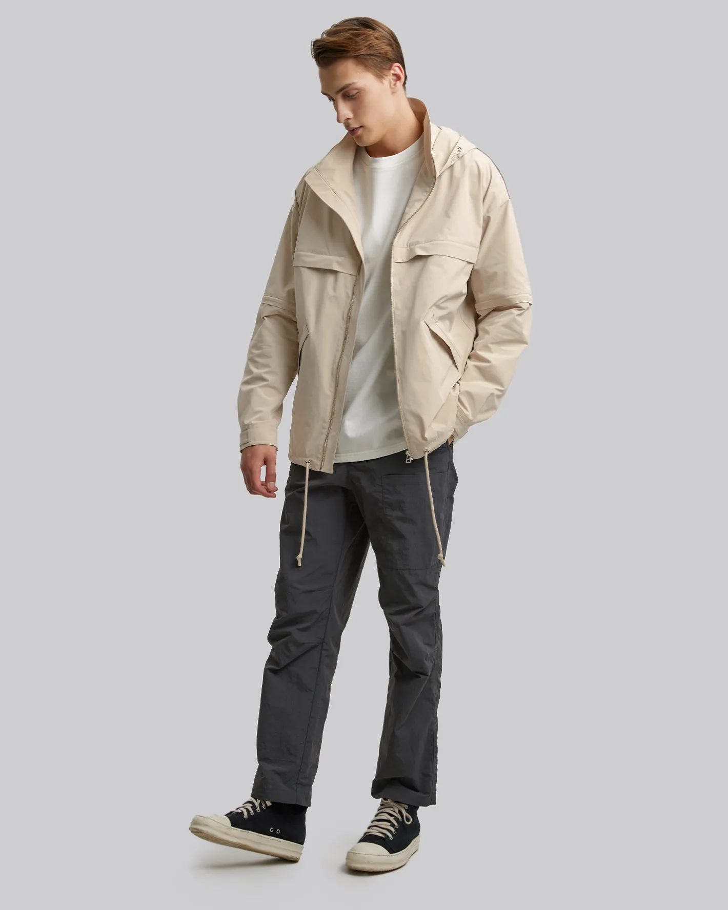 Outlet Detachable-Sleeved Windbreaker Set Man Blazer