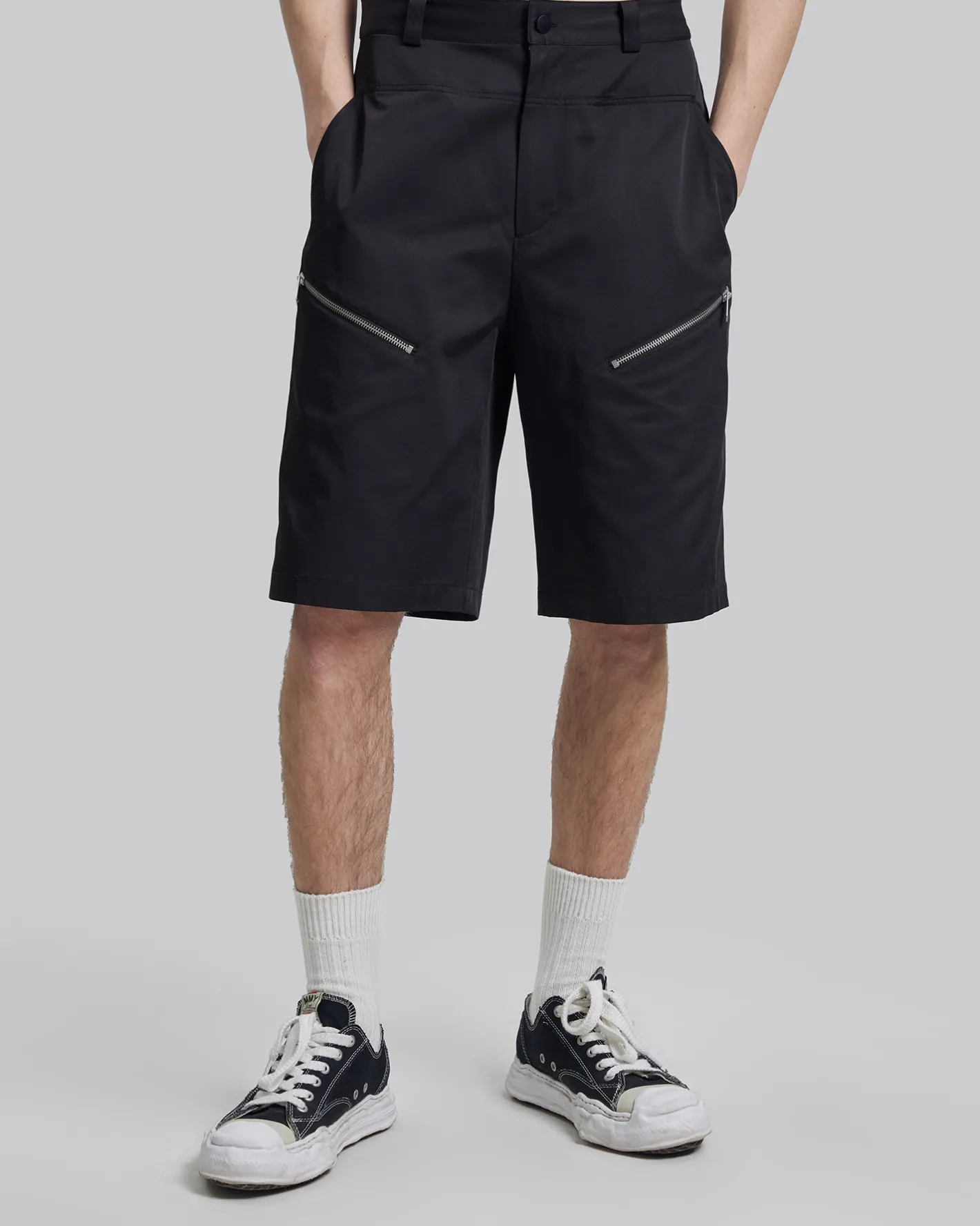 Hot Diagonal Zipper Shorts Man Shorts