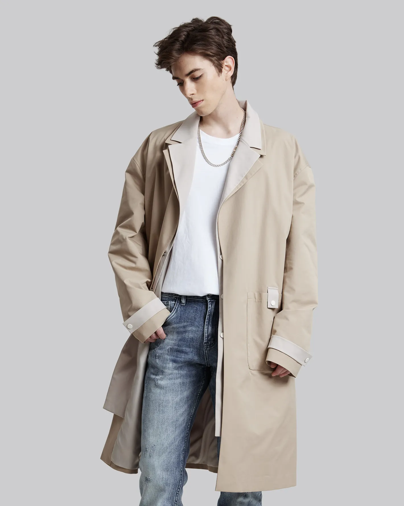 Outlet Double Lapel Coat Man Coat