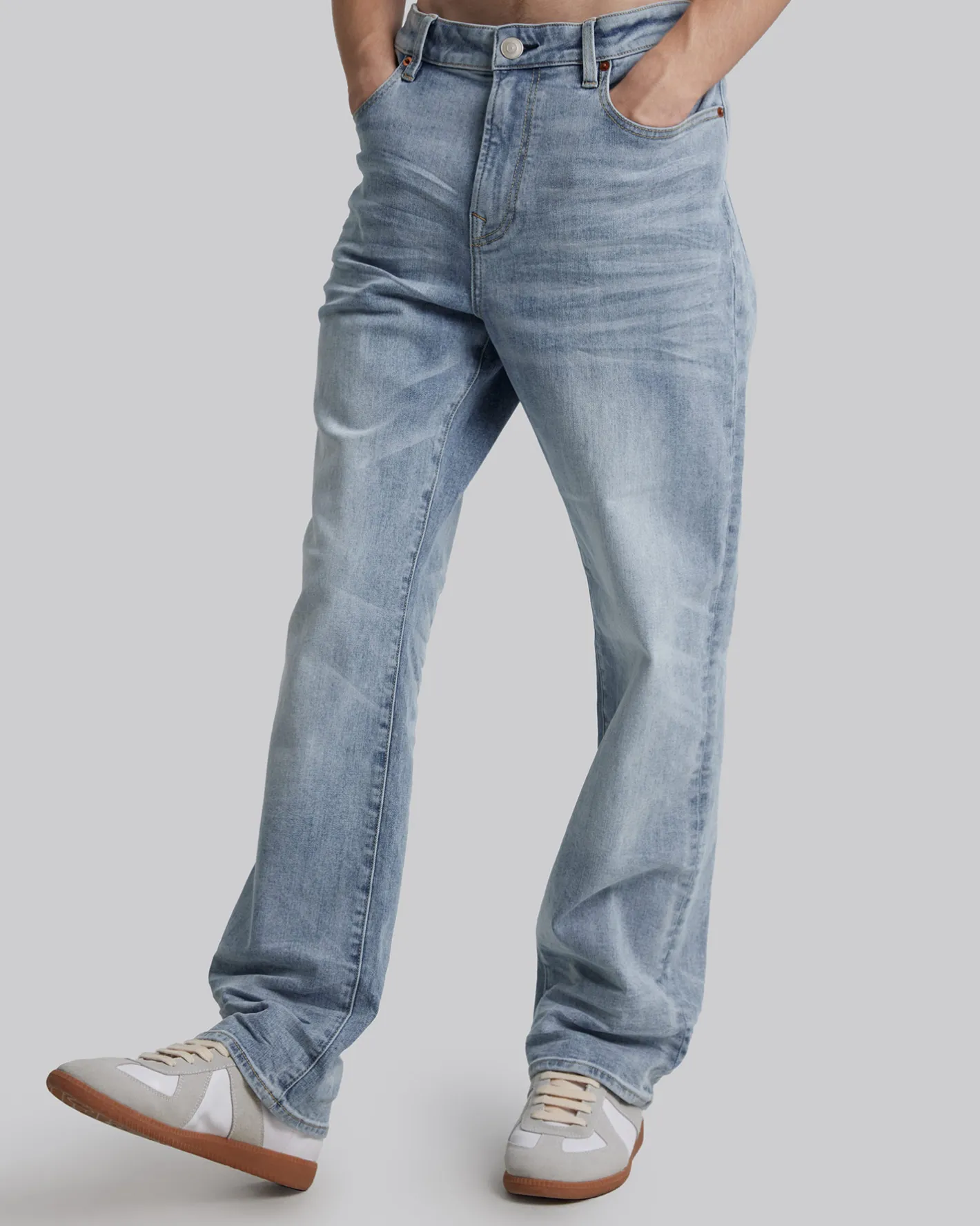 Discount Faded Jeans Man Standard Trousers