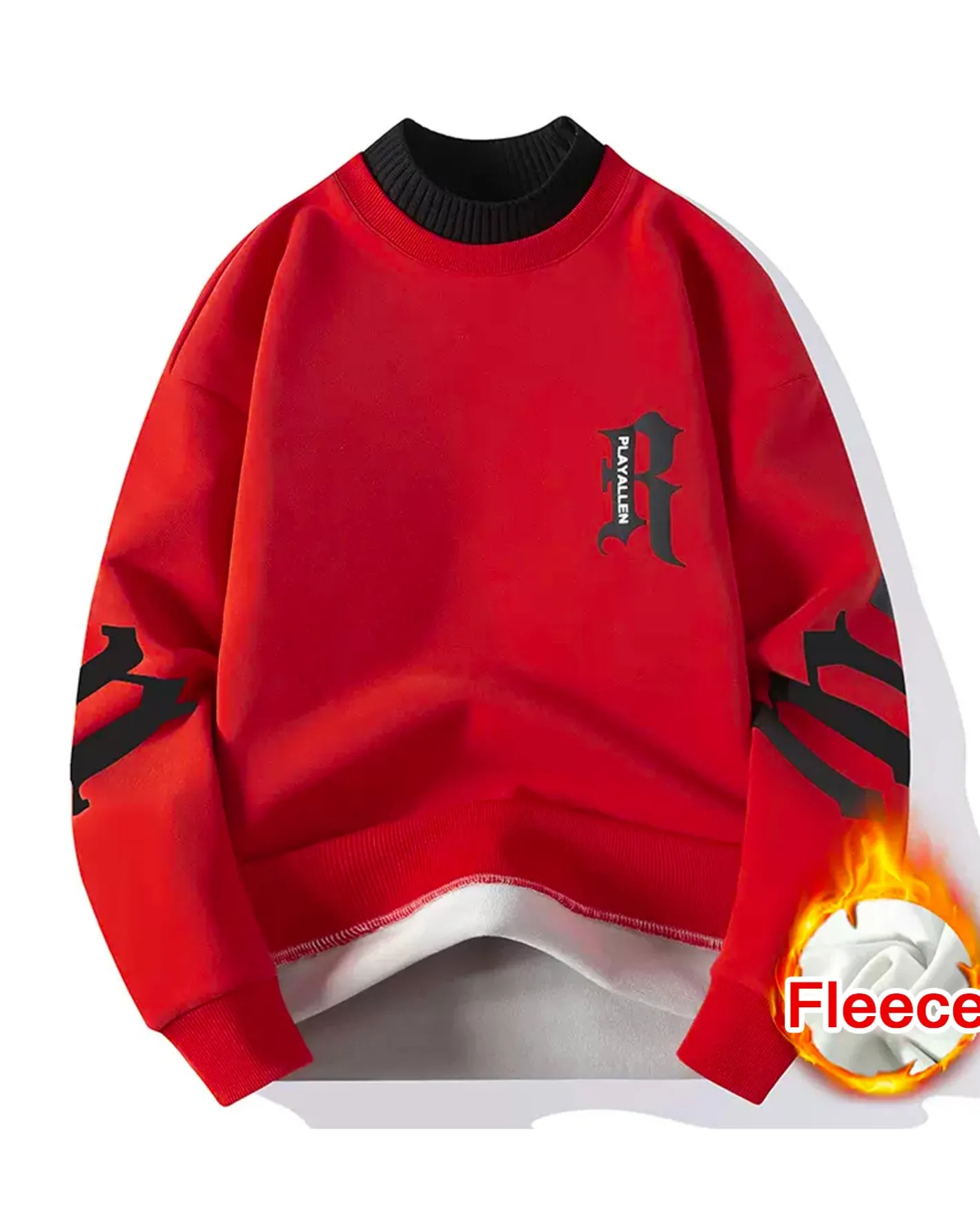 Shop Fake Two-Piece Cotton Sweatshirt Man Thicker