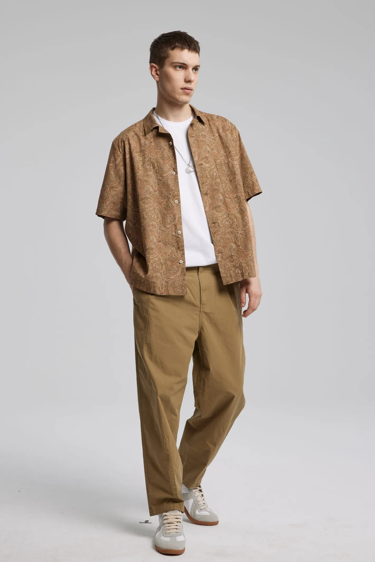 Sale 1 × Japanese Cotton Short-Sleeve Shirt Man Standard