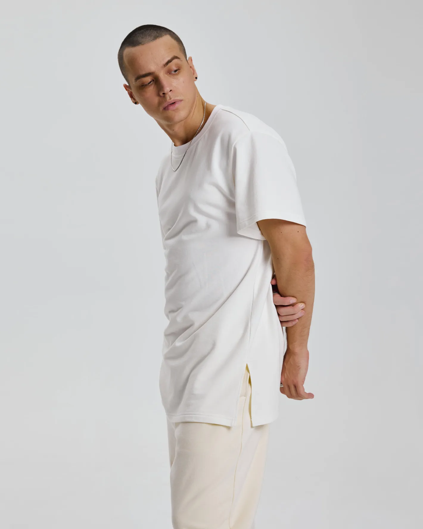 Fashion Long Crewneck Undershirt Man Standard