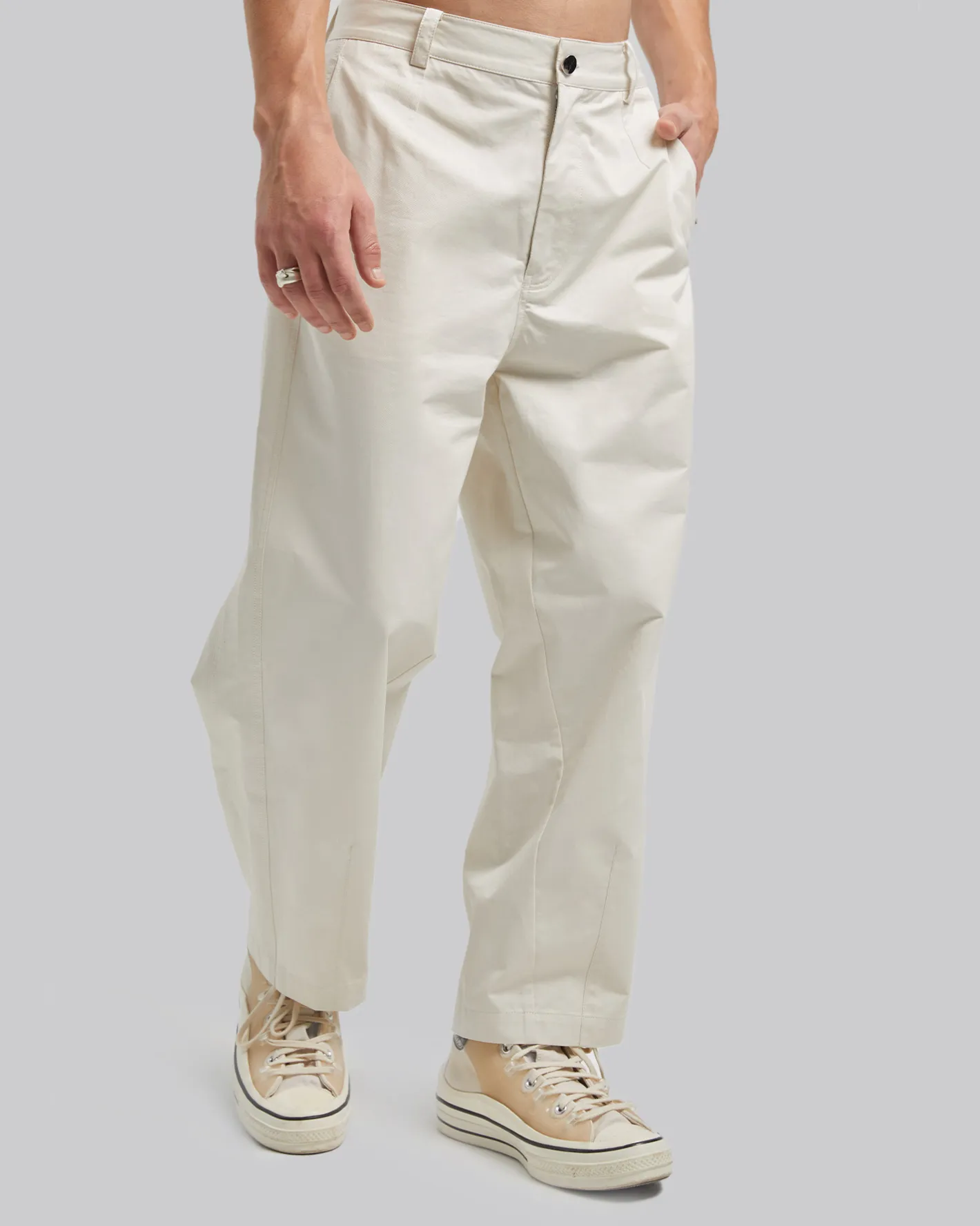 Hot Loose Fit Tapered Pants Man Standard Trousers