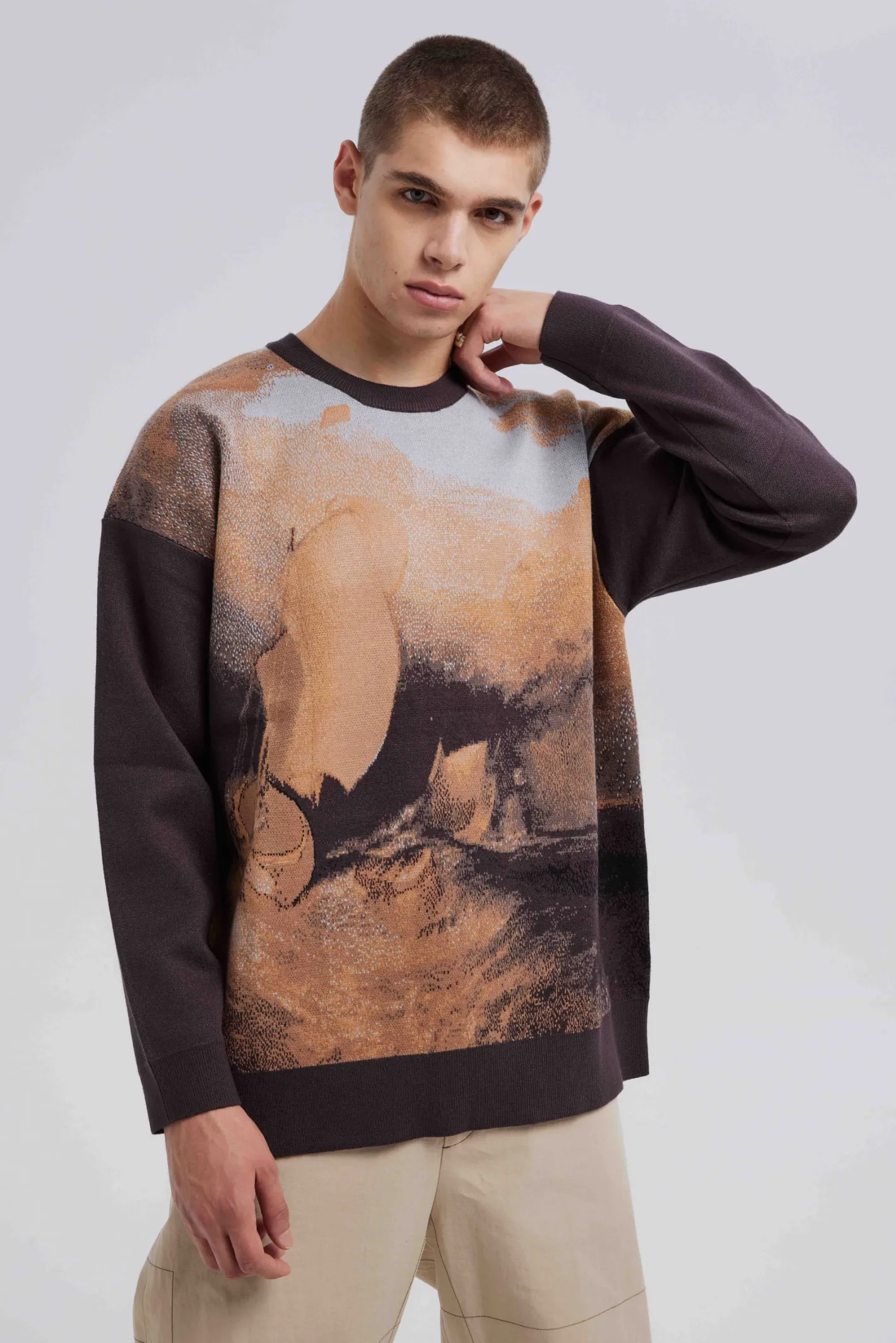 Outlet Marine-Art Graphics Ribbed Sweater Man Standard