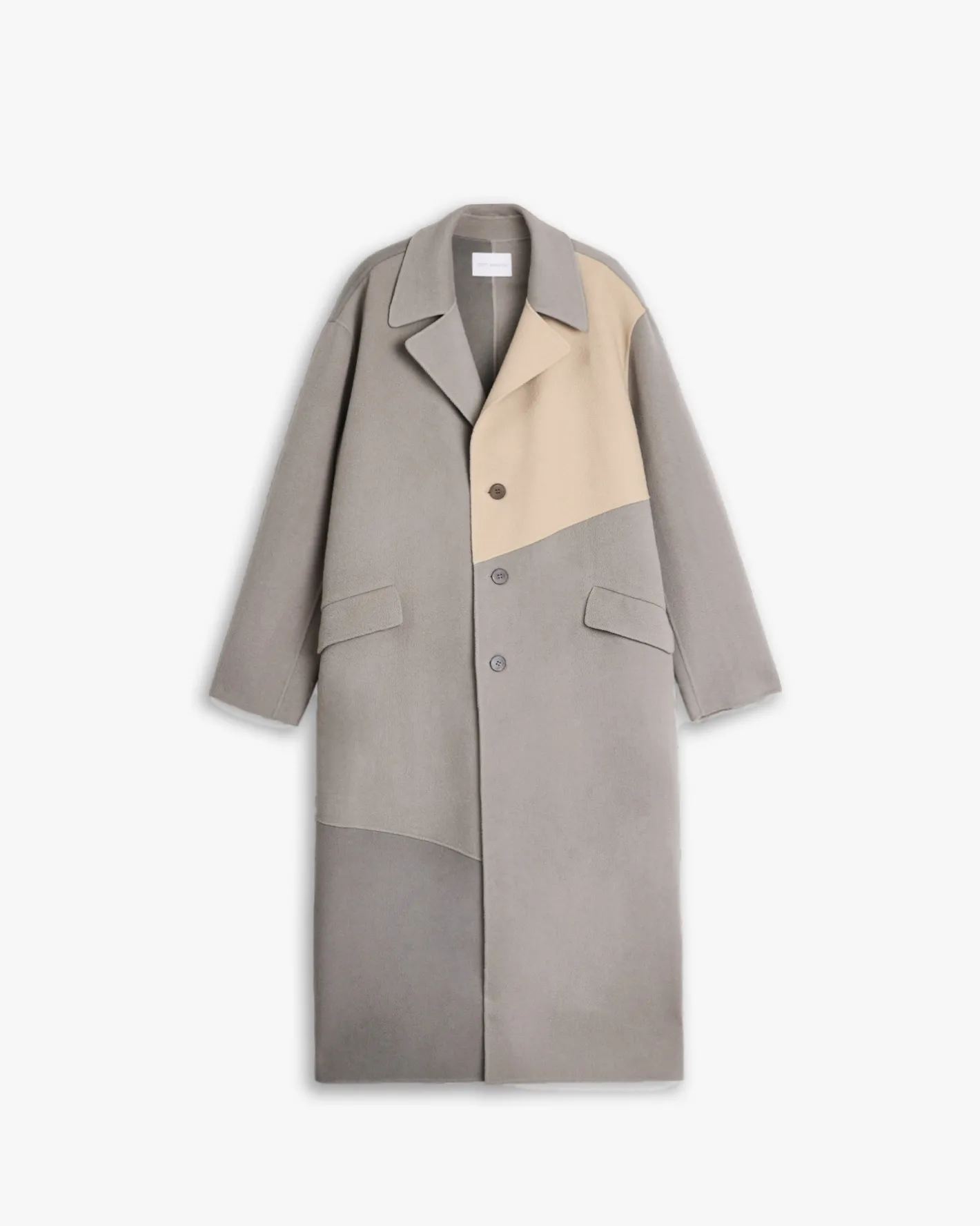 Sale 1 ×Paneled Cashmere Coat Man Coat