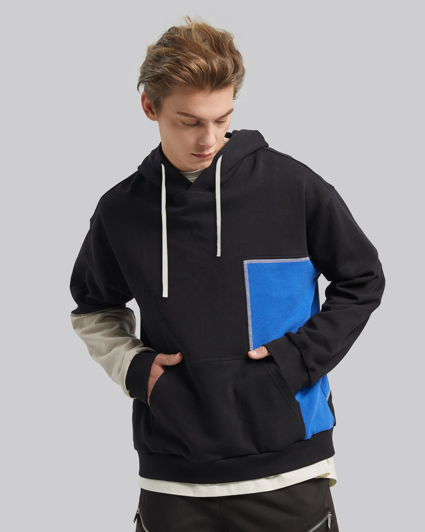 Store Paneled Oversize Hoodie Man Standard