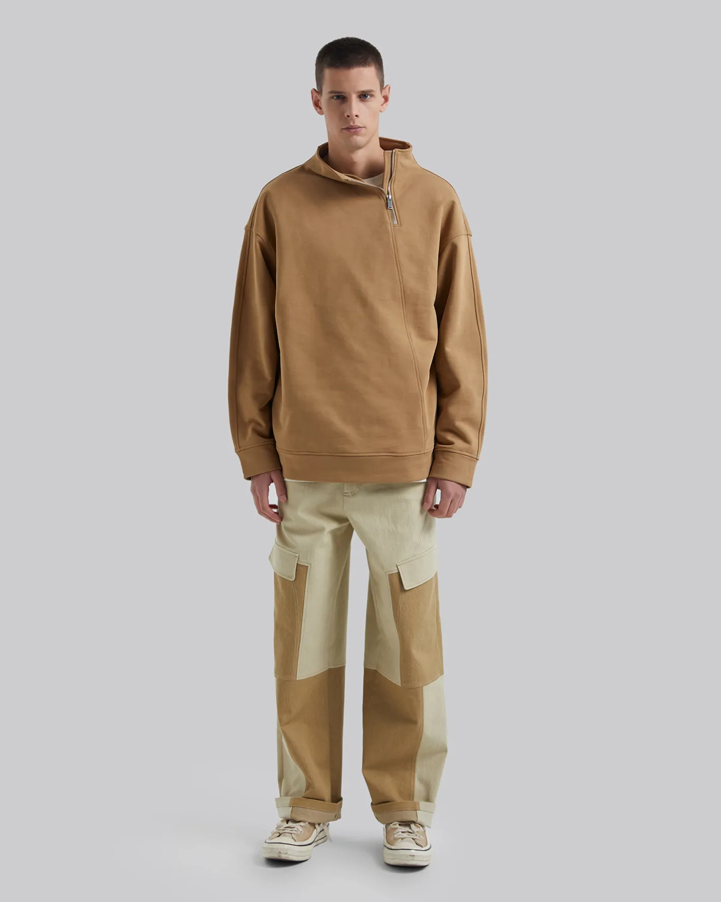 Cheap Patchwork Khaki Pants Man Standard Trousers