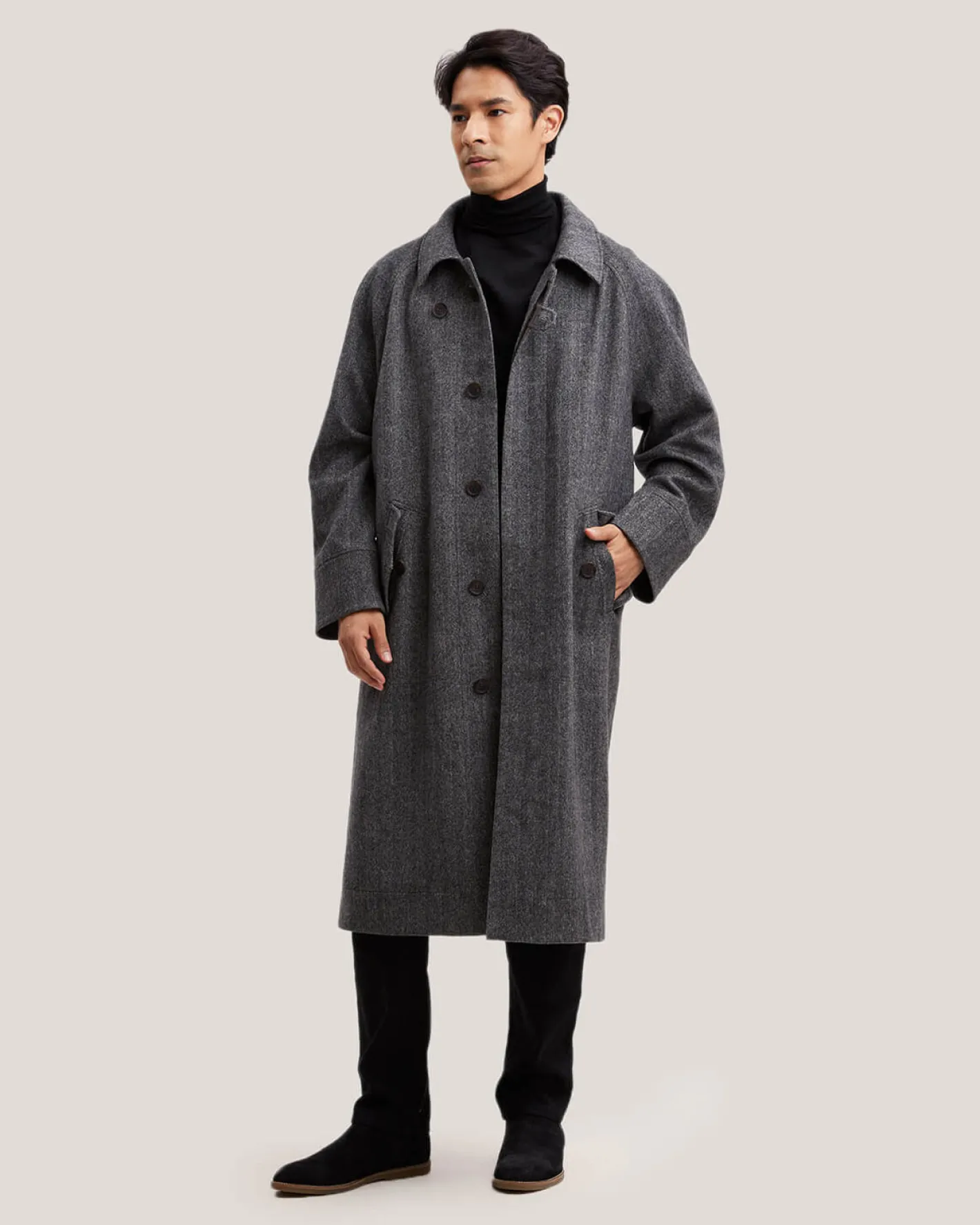 Online Pure Wool Overcoat Set Man Coat