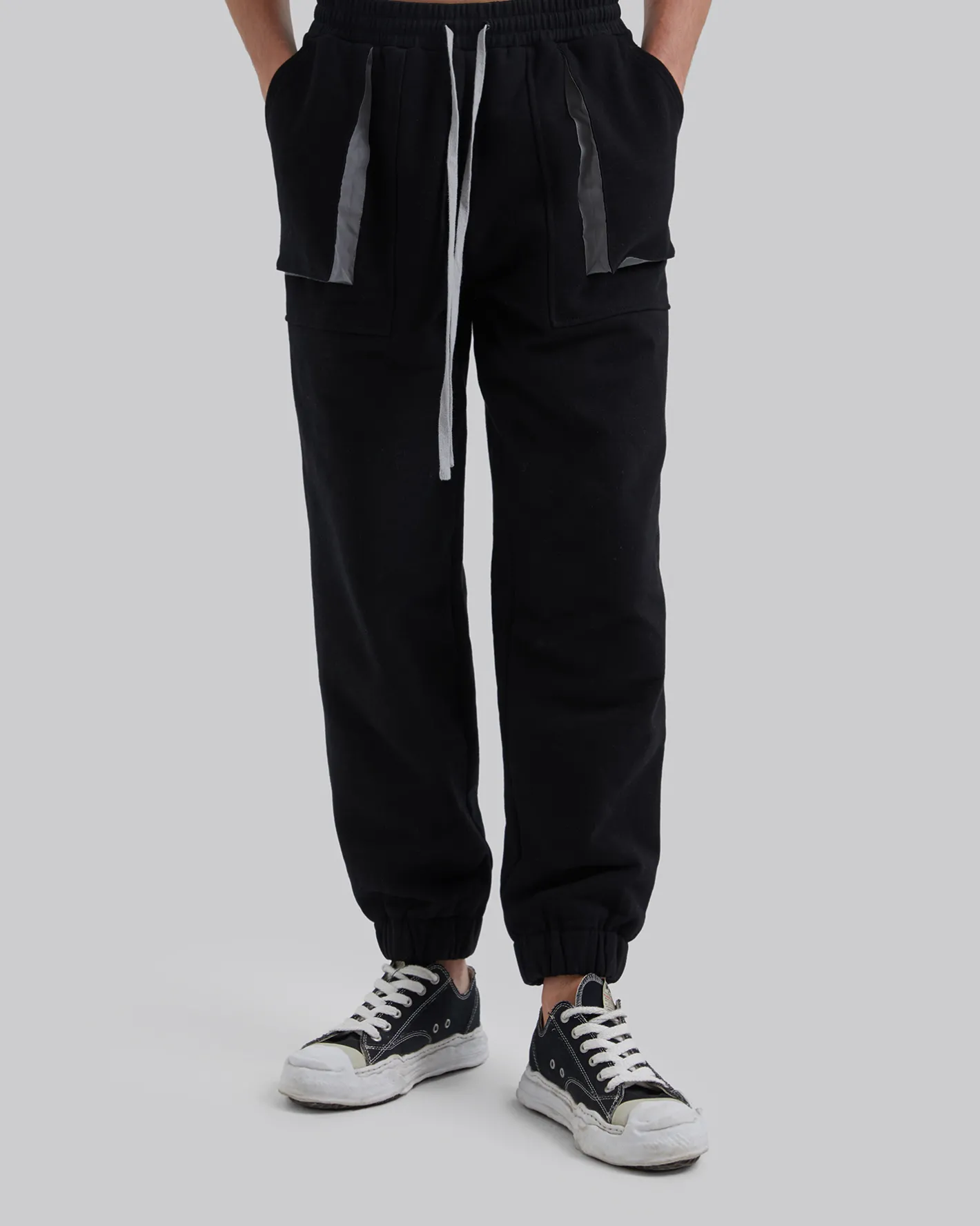 Cheap Reflective Tapered Sweatpants Man Standard Trousers