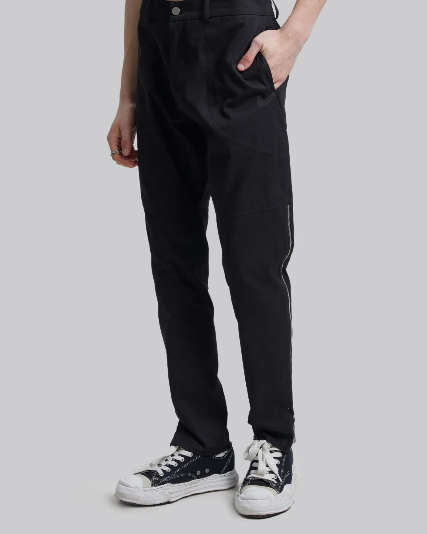 Flash Sale Side Zipper Pants Man Standard Trousers