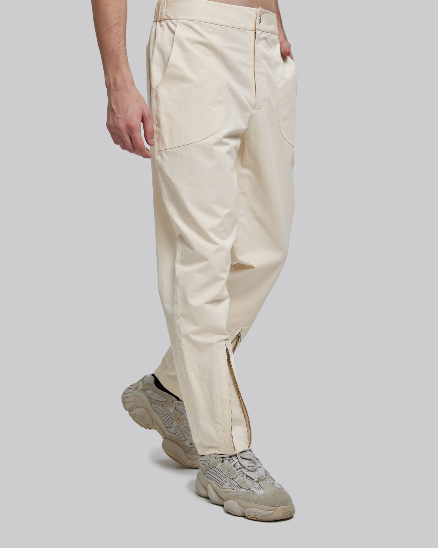 Shop Tapered Pants With Shin Zippers Man Standard Trousers