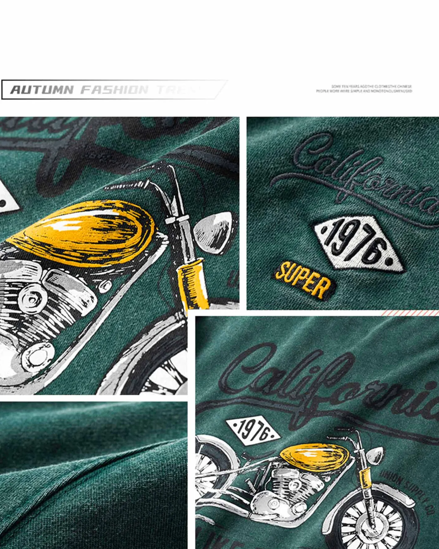 Best Sale Vintage Crewneck Cotton Sweatshirt Man Standard